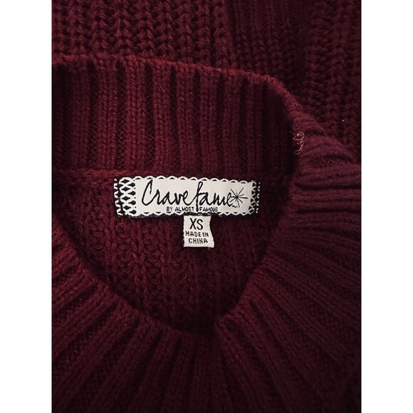 Almost Famous Crave Fame Ripped Choker Sweater Size XS - Picture 5 of 7